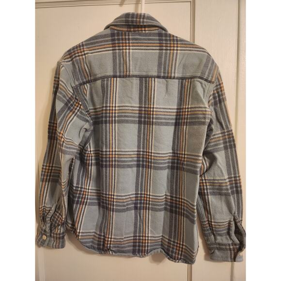 American Eagle Shirt XS Blue Plaid Flannel Relaxed‎ Fit Button-down - Picture 7 of 10